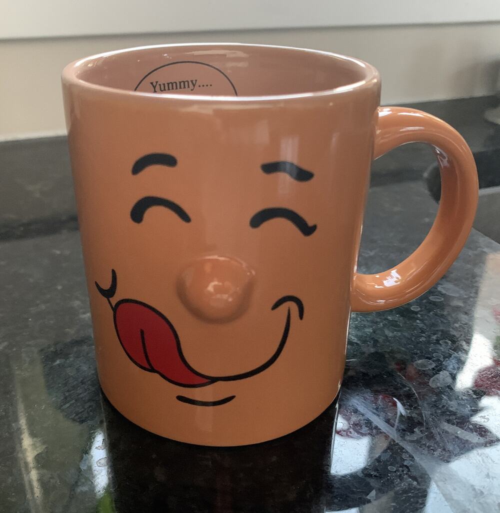 Atico International Brown Face 3D Don't Sweat it Coffee Tea Mug/Cup 4" x 3.5"